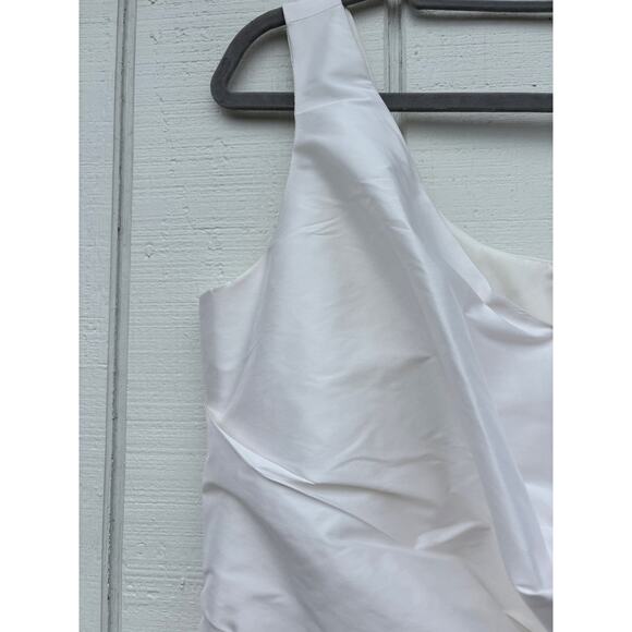 Alfred Sung White Mini Dress, Bridal, Cocktail, A Line,‎ V Neck, Plus Size 18 - Picture 9 of 9